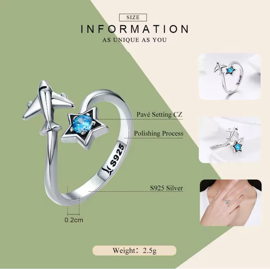 Sterling 925 Airplane Ring