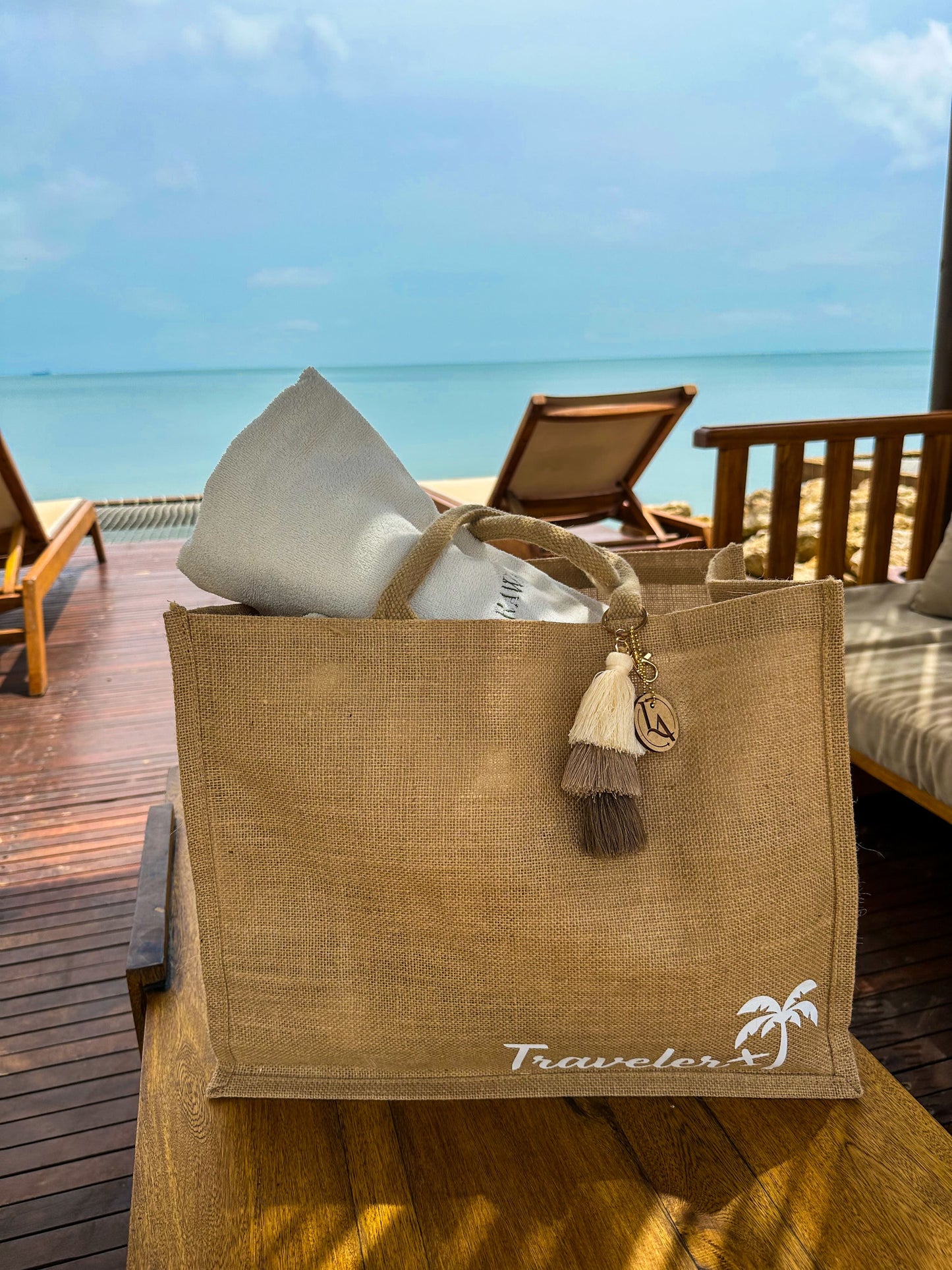Traveler Jute Beach Tote