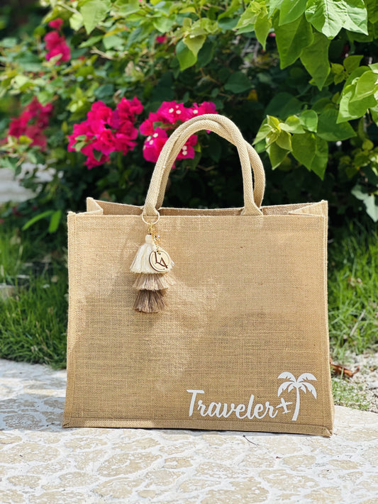 Traveler Jute Beach Tote