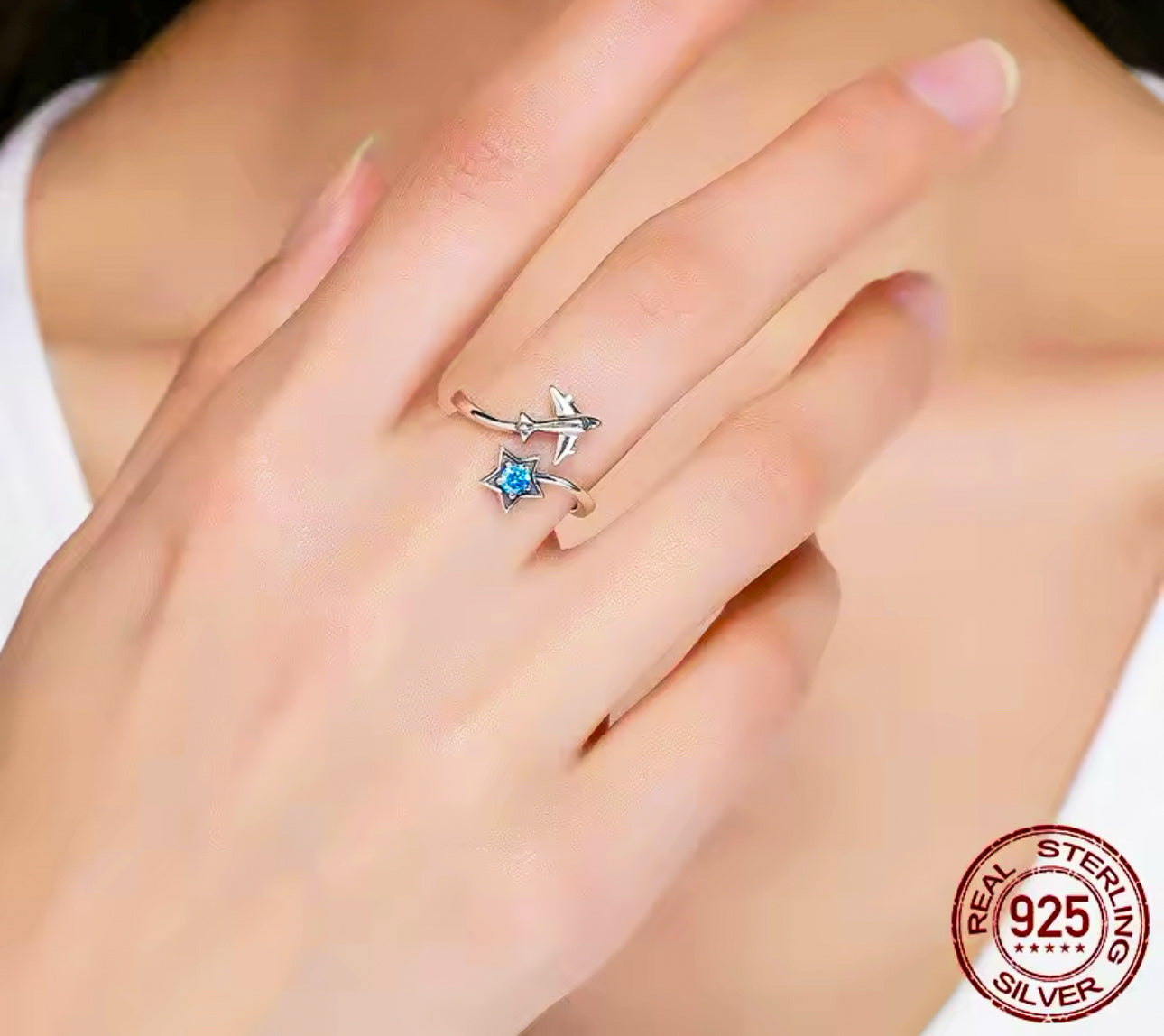 Sterling 925 Airplane Ring