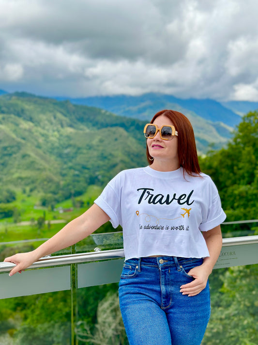 Crop Top "Travel: The adventure is worth it"
