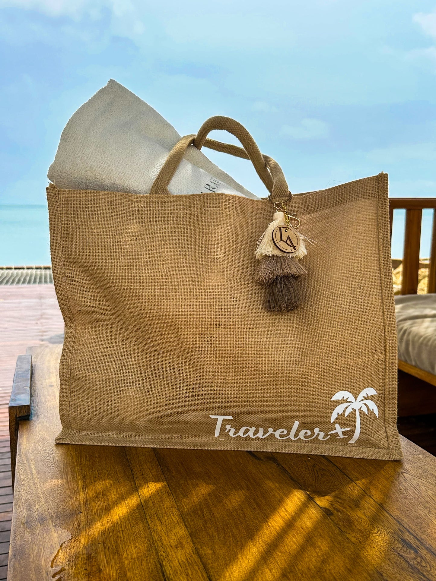 Traveler Jute Beach Tote