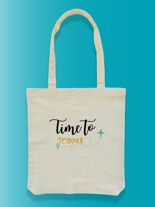 Shopping Tote / "Time to Travel"