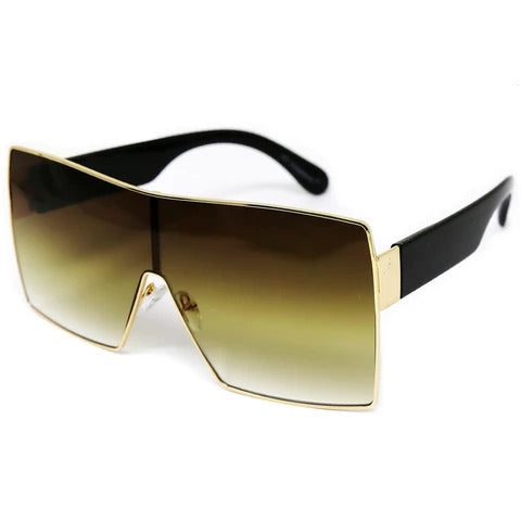 Gradient Shield Oversized Sunglasses