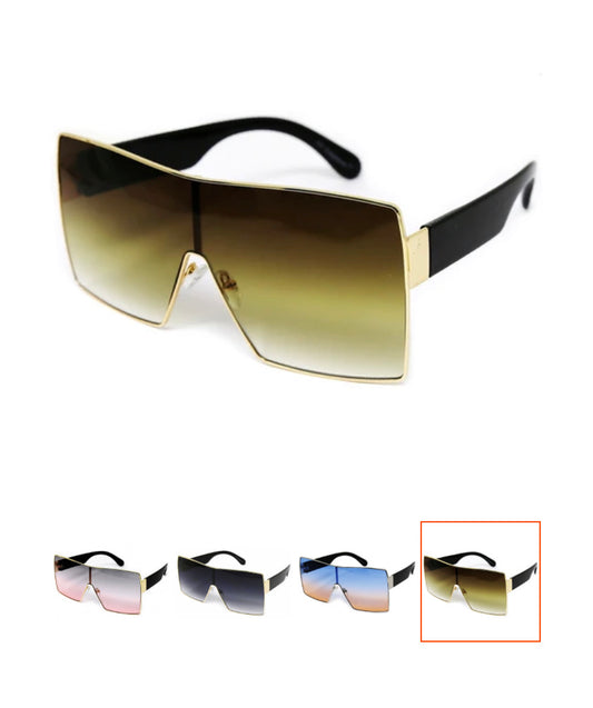 Gradient Shield Oversized Sunglasses