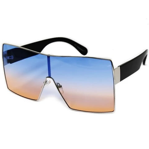 Gradient Shield Oversized Sunglasses