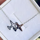 Lucky Airplane Necklace (Silver)