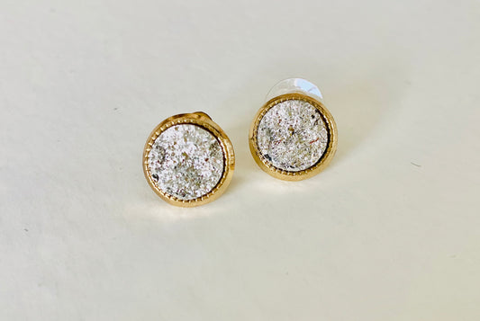 Mini Druzy Stud Earring