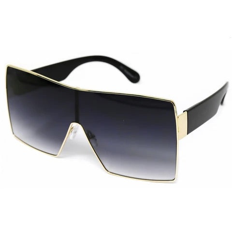 Gradient Shield Oversized Sunglasses