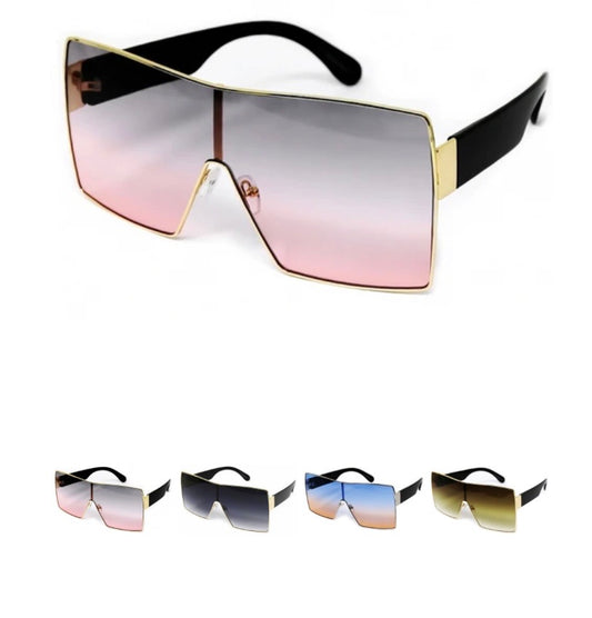 Gradient Shield Oversized Sunglasses