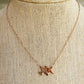 Lucky Airplane Necklace (Rose Gold)